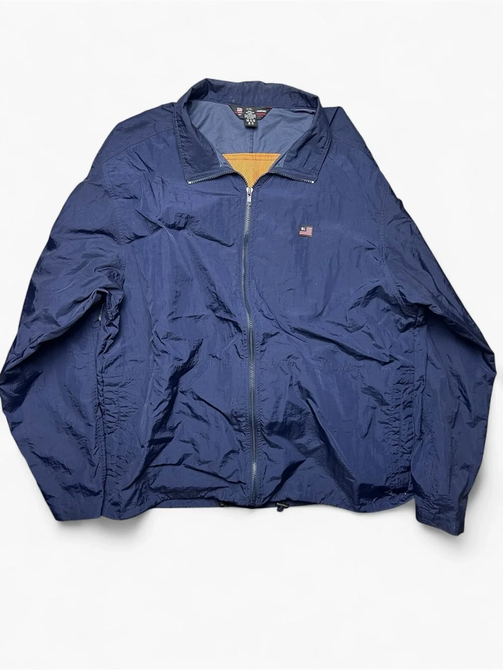 Vintage Polo Jeans Co Ralph Lauren XXL Nylon Windbreaker Y2K 90s Navy
